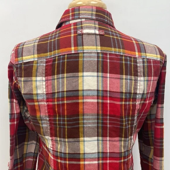 Duluth Trading Co. Tartan Plaid Crosscut Wicking Flannel Button Down Shirt XS - Picture 6 of 8